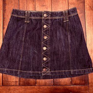 Hollister Jean Skirt Size 00 All Button Front